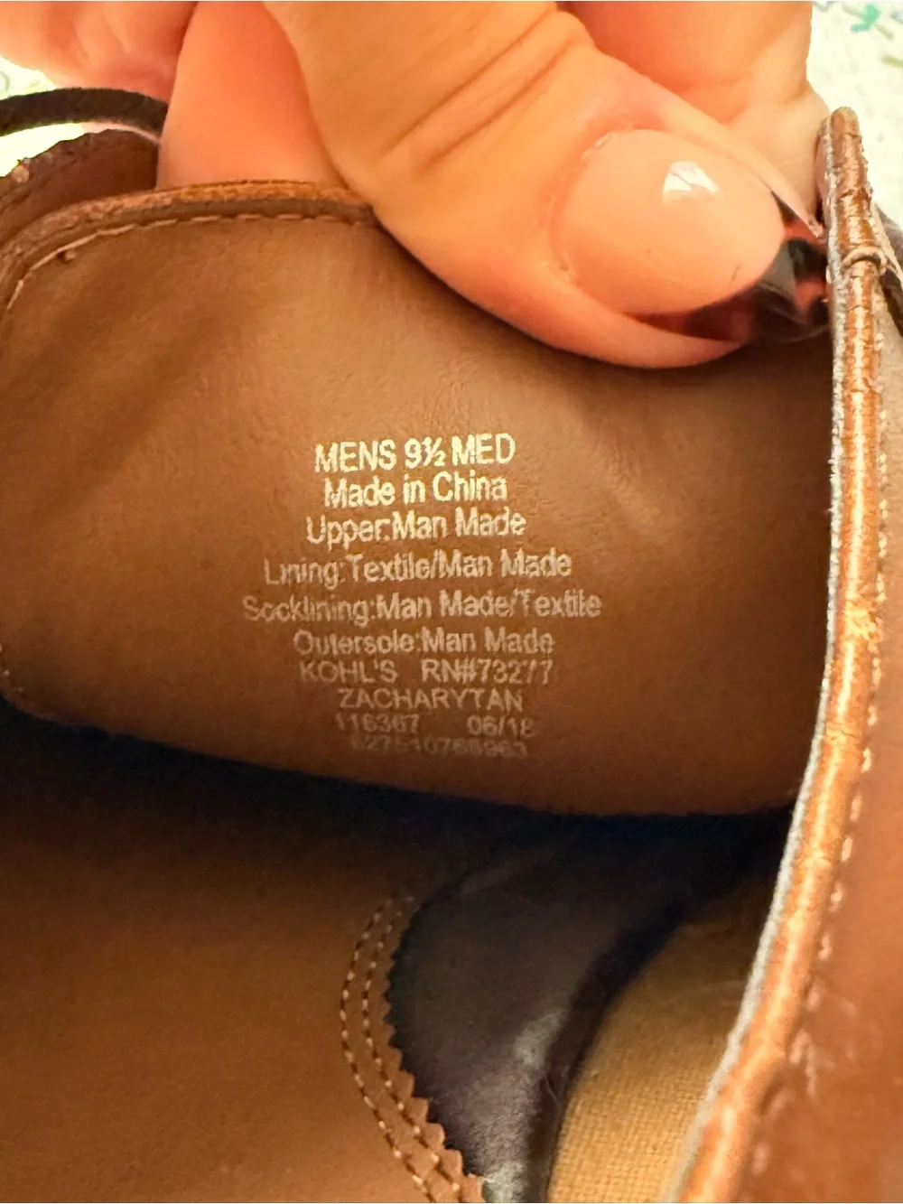 Apt. 9 Men's Tan Leather Lace-Up Derby Shoes